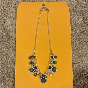 Nine West Elegant Blue and Silver Necklace